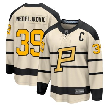Fanatics Branded Men's Alex Nedeljkovic Pittsburgh Penguins 2023 Winter Classic Jersey - Cream