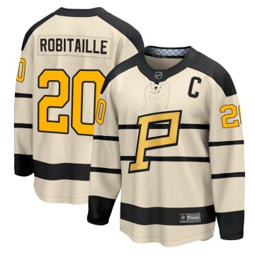 Fanatics Branded Men's Luc Robitaille Pittsburgh Penguins 2023 Winter Classic Jersey - Cream
