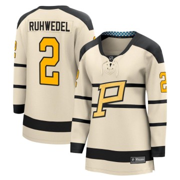 Fanatics Branded Women's Chad Ruhwedel Pittsburgh Penguins 2023 Winter Classic Jersey - Cream