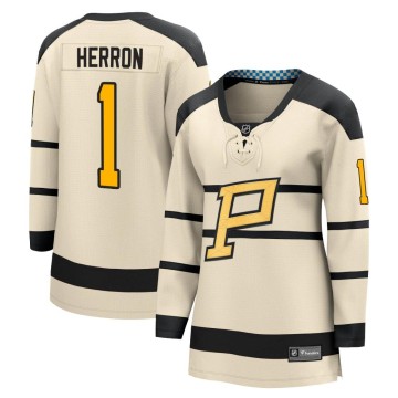 Fanatics Branded Women's Denis Herron Pittsburgh Penguins 2023 Winter Classic Jersey - Cream