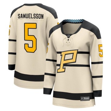 Fanatics Branded Women's Ulf Samuelsson Pittsburgh Penguins 2023 Winter Classic Jersey - Cream
