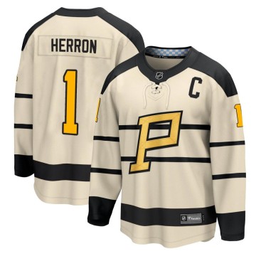 Fanatics Branded Youth Denis Herron Pittsburgh Penguins 2023 Winter Classic Jersey - Cream