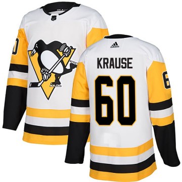 Authentic Adidas Men's Adam Krause Pittsburgh Penguins Away Jersey - White
