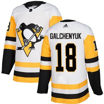 Authentic Adidas Men's Alex Galchenyuk Pittsburgh Penguins Away Jersey - White