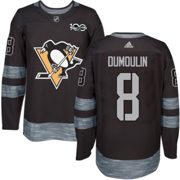 Authentic Adidas Men's Brian Dumoulin Pittsburgh Penguins 1917-2017 100th Anniversary Jersey - Black