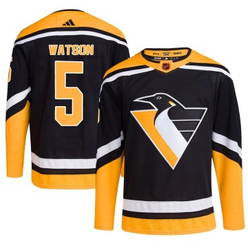 Authentic Adidas Men's Bryan Watson Pittsburgh Penguins Reverse Retro 2.0 Jersey - Black