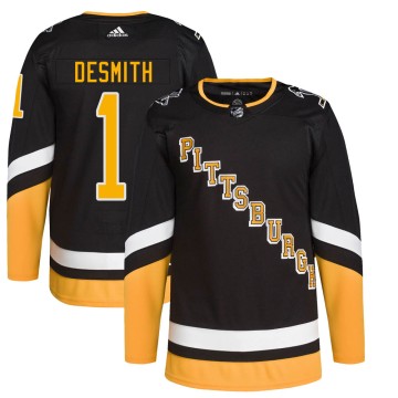 Authentic Adidas Men's Casey DeSmith Pittsburgh Penguins 2021/22 Alternate Primegreen Pro Player Jersey - Black