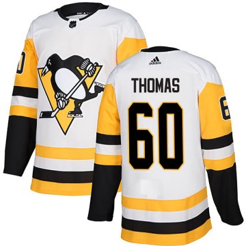 Authentic Adidas Men's Christian Thomas Pittsburgh Penguins Away Jersey - White