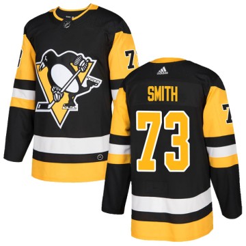 Authentic Adidas Men's Colin Smith Pittsburgh Penguins Home Jersey - Black