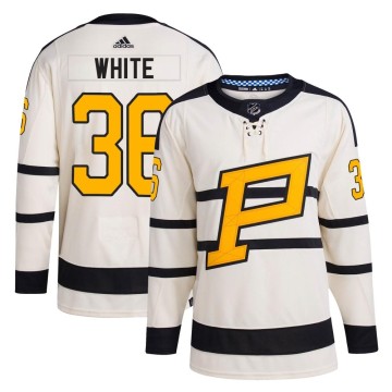 Authentic Adidas Men's Colin White Pittsburgh Penguins Cream 2023 Winter Classic Jersey - White