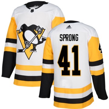 Authentic Adidas Men's Daniel Sprong Pittsburgh Penguins Jersey - White