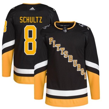 Authentic Adidas Men's Dave Schultz Pittsburgh Penguins 2021/22 Alternate Primegreen Pro Player Jersey - Black