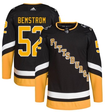 Authentic Adidas Men's Emil Bemstrom Pittsburgh Penguins 2021/22 Alternate Primegreen Pro Player Jersey - Black