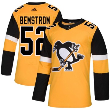 Authentic Adidas Men's Emil Bemstrom Pittsburgh Penguins Alternate Jersey - Gold