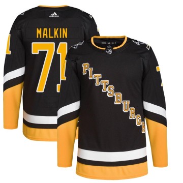 Authentic Adidas Men's Evgeni Malkin Pittsburgh Penguins 2021/22 Alternate Primegreen Pro Player Jersey - Black
