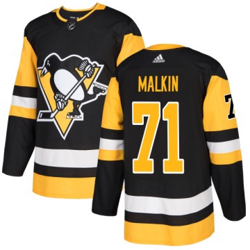 Authentic Adidas Men's Evgeni Malkin Pittsburgh Penguins Jersey - Black