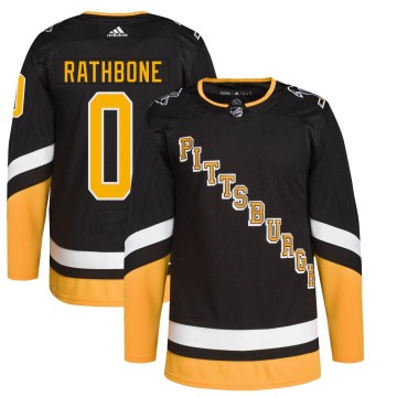 Authentic Adidas Men's Jack Rathbone Pittsburgh Penguins 2021/22 Alternate Primegreen Pro Player Jersey - Black