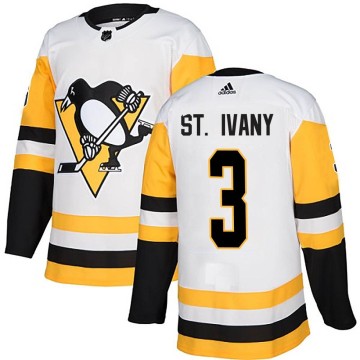 Authentic Adidas Men's Jack St. Ivany Pittsburgh Penguins Away Jersey - White