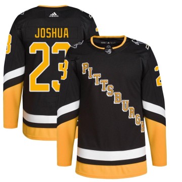 Authentic Adidas Men's Jagger Joshua Pittsburgh Penguins 2021/22 Alternate Primegreen Pro Player Jersey - Black