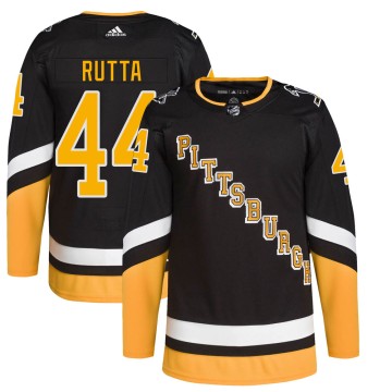 Authentic Adidas Men's Jan Rutta Pittsburgh Penguins 2021/22 Alternate Primegreen Pro Player Jersey - Black