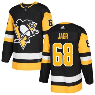 Authentic Adidas Men's Jaromir Jagr Pittsburgh Penguins Home Jersey - Black