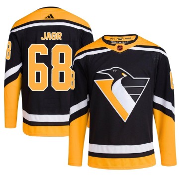 Authentic Adidas Men's Jaromir Jagr Pittsburgh Penguins Reverse Retro 2.0 Jersey - Black