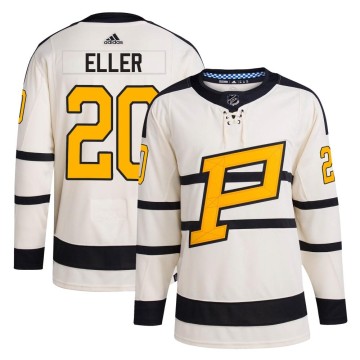 Authentic Adidas Men's Lars Eller Pittsburgh Penguins 2023 Winter Classic Jersey - Cream