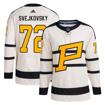Authentic Adidas Men's Lukas Svejkovsky Pittsburgh Penguins 2023 Winter Classic Jersey - Cream