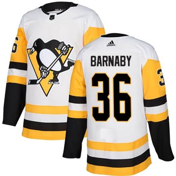 Authentic Adidas Men's Matthew Barnaby Pittsburgh Penguins Away Jersey - White