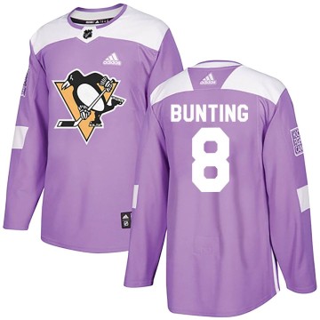 Authentic Adidas Men's Michael Bunting Pittsburgh Penguins Fights Cancer Practice Jersey - Purple