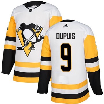Authentic Adidas Men's Pascal Dupuis Pittsburgh Penguins Away Jersey - White