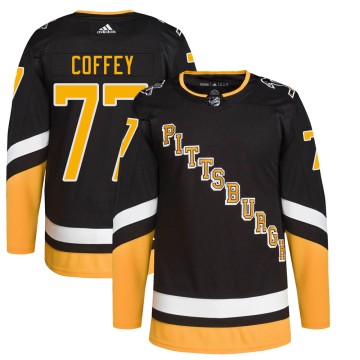 Authentic Adidas Men's Paul Coffey Pittsburgh Penguins 2021/22 Alternate Primegreen Pro Player Jersey - Black
