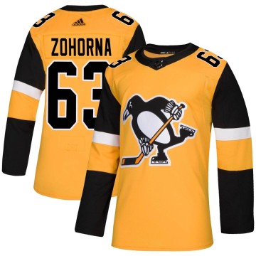 Authentic Adidas Men's Radim Zohorna Pittsburgh Penguins Alternate Jersey - Gold