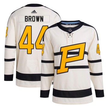 Authentic Adidas Men's Rob Brown Pittsburgh Penguins Cream 2023 Winter Classic Jersey - Brown