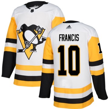 Authentic Adidas Men's Ron Francis Pittsburgh Penguins Jersey - White