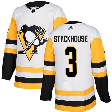 Authentic Adidas Men's Ron Stackhouse Pittsburgh Penguins Away Jersey - White