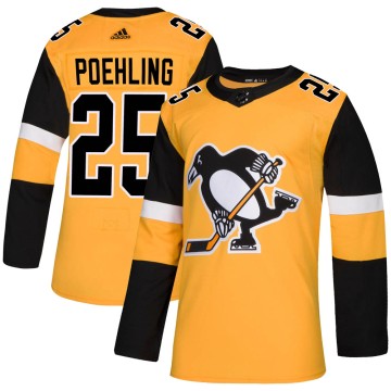 Authentic Adidas Men's Ryan Poehling Pittsburgh Penguins Alternate Jersey - Gold