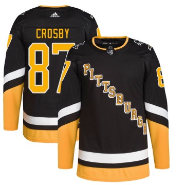 Authentic Adidas Men's Sidney Crosby Pittsburgh Penguins 2021/22 Alternate Primegreen Pro Player Jersey - Black