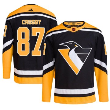 Authentic Adidas Men's Sidney Crosby Pittsburgh Penguins Reverse Retro 2.0 Jersey - Black