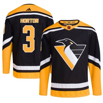 Authentic Adidas Men's Tim Horton Pittsburgh Penguins Reverse Retro 2.0 Jersey - Black
