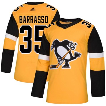 Authentic Adidas Men's Tom Barrasso Pittsburgh Penguins Alternate Jersey - Gold