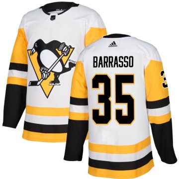 Authentic Adidas Men's Tom Barrasso Pittsburgh Penguins Jersey - White
