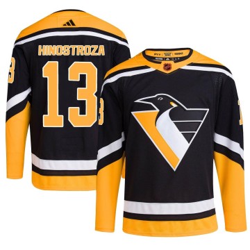Authentic Adidas Men's Vinnie Hinostroza Pittsburgh Penguins Reverse Retro 2.0 Jersey - Black