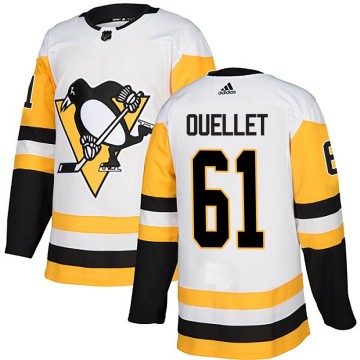 Authentic Adidas Men's Xavier Ouellet Pittsburgh Penguins Away Jersey - White