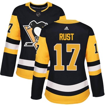 Authentic Adidas Women's Bryan Rust Pittsburgh Penguins Home Jersey - Black