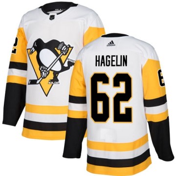 Authentic Adidas Women's Carl Hagelin Pittsburgh Penguins Away Jersey - White