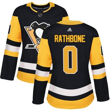 Authentic Adidas Women's Jack Rathbone Pittsburgh Penguins Home Jersey - Black