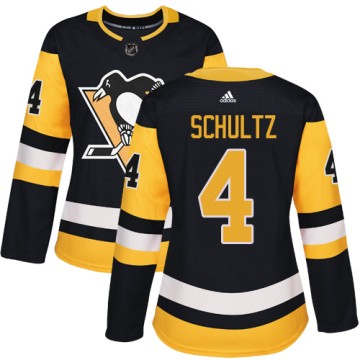 Authentic Adidas Women's Justin Schultz Pittsburgh Penguins Home Jersey - Black