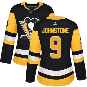 Authentic Adidas Women's Marc Johnstone Pittsburgh Penguins Home Jersey - Black