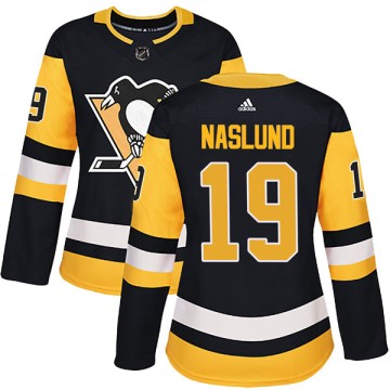Authentic Adidas Women's Markus Naslund Pittsburgh Penguins Home Jersey - Black